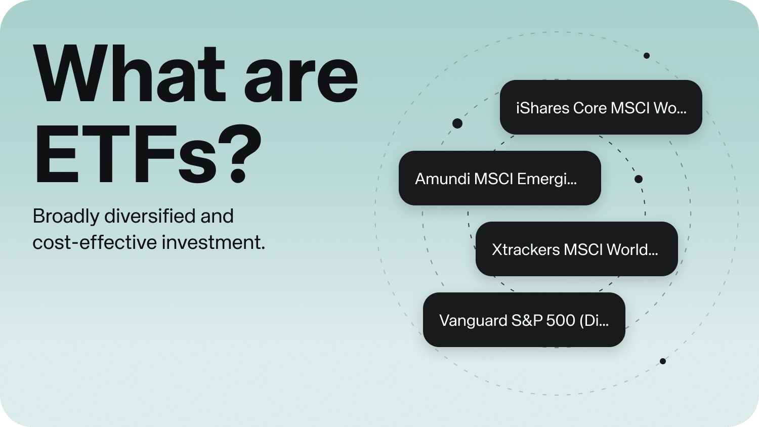 What are ETFs? Broadly diversified and cost-effective investment.